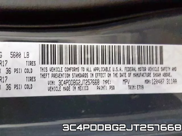 3C4PDDBG2JT257668 фото 2