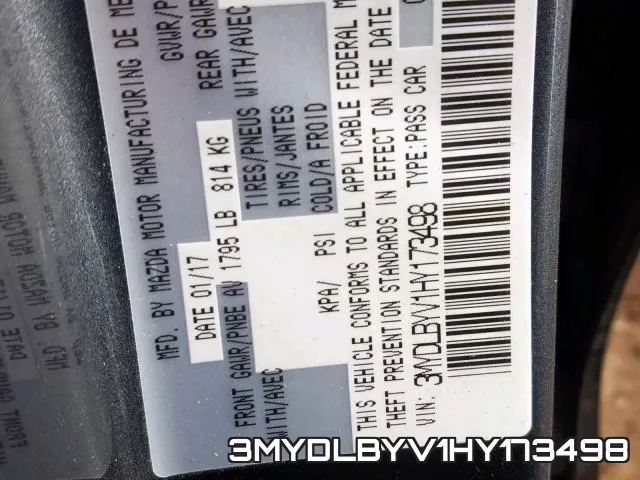 3MYDLBYV1HY173498 фото 2