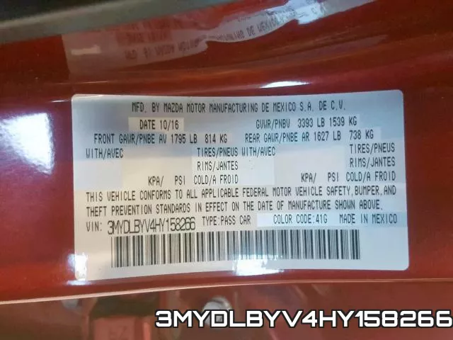 3MYDLBYV4HY158266 фото 2