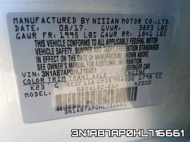 3N1AB7AP0HL716661 фото 2