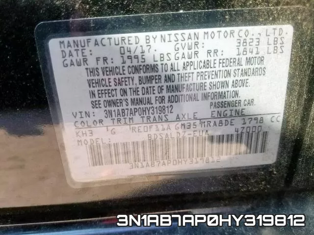 3N1AB7AP0HY319812 фото 2