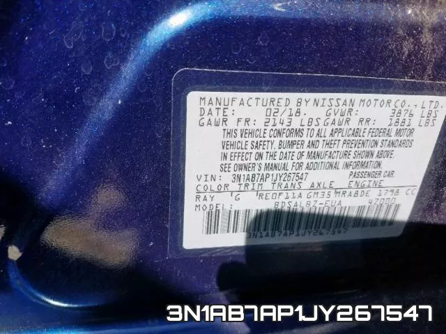 3N1AB7AP1JY267547 фото 2