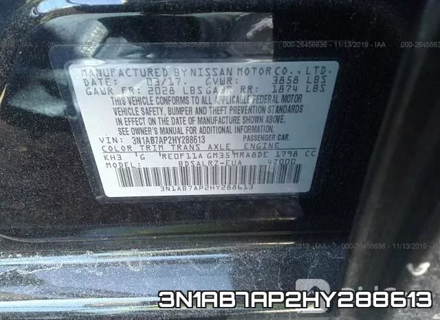 3N1AB7AP2HY288613 фото 8
