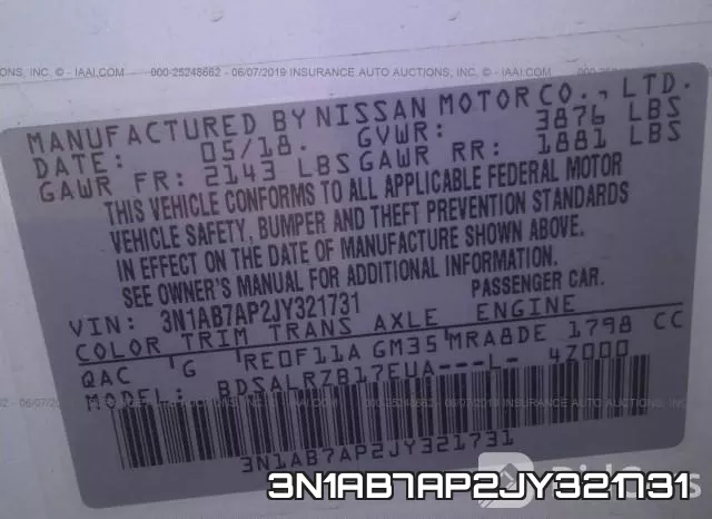 3N1AB7AP2JY321731 фото 10