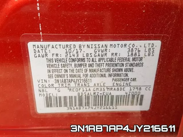 3N1AB7AP4JY216611 фото 2