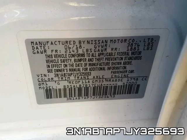 3N1AB7AP7JY325693 фото 2
