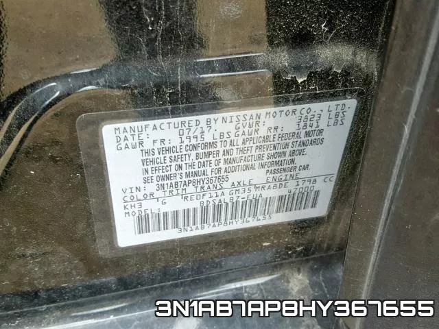 3N1AB7AP8HY367655 фото 2