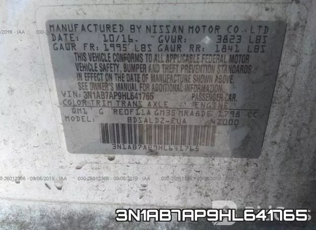 3N1AB7AP9HL641765 фото 10
