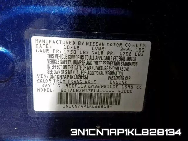 3N1CN7AP1KL828134 фото 2