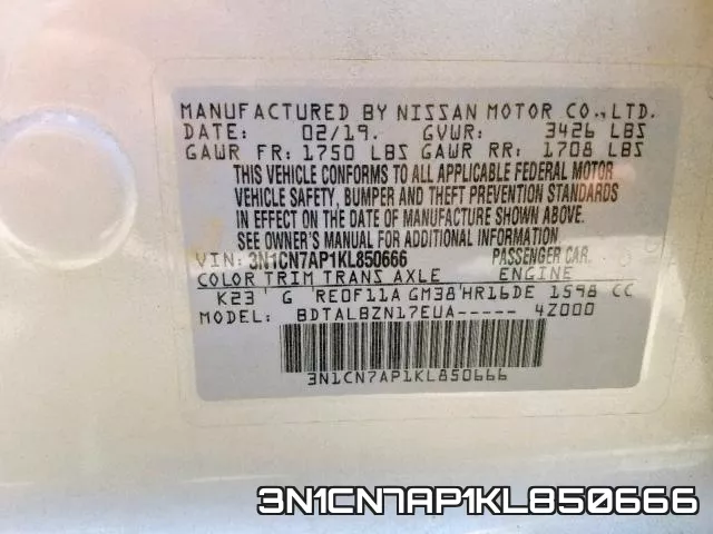 3N1CN7AP1KL850666 фото 2