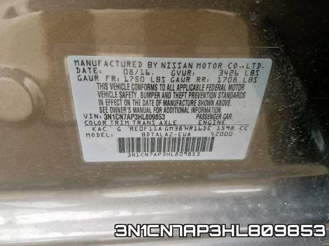 3N1CN7AP3HL809853 фото 2