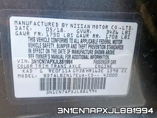 3N1CN7APXJL881994 фото 2