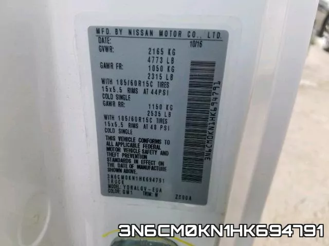3N6CM0KN1HK694791 фото 2