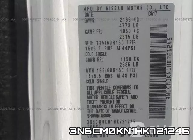 3N6CM0KN1HK721245 фото 10