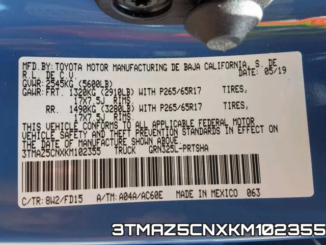 3TMAZ5CNXKM102355 фото 2