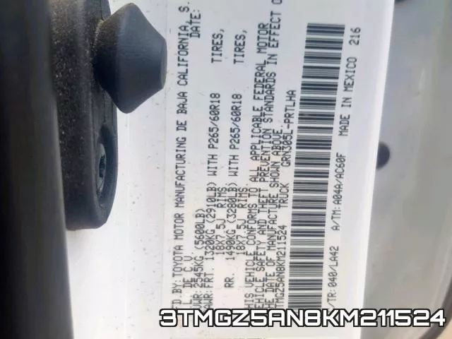 3TMGZ5AN8KM211524 фото 2