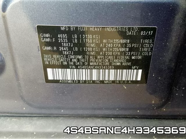 4S4BSANC4H3345369 фото 2
