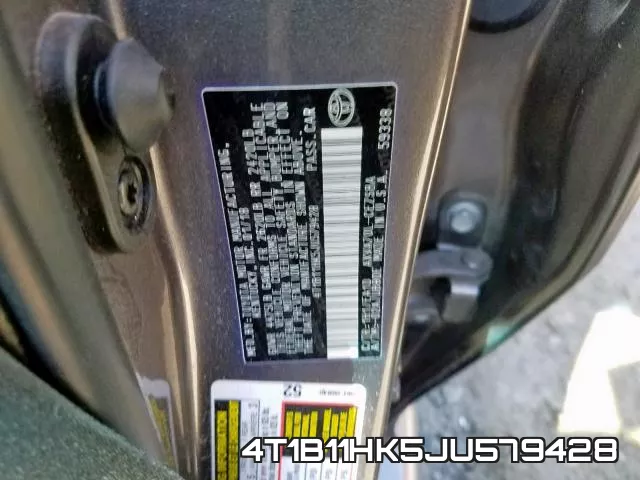 4T1B11HK5JU579428 фото 2