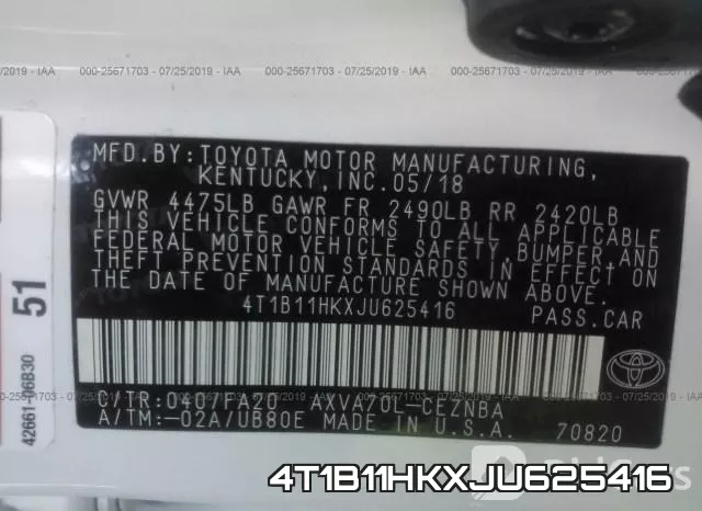 4T1B11HKXJU625416 фото 10