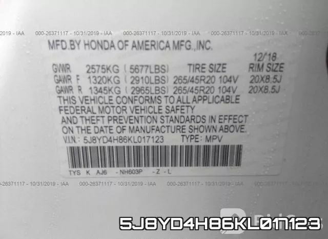 5J8YD4H86KL017123 фото 10
