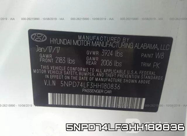 5NPD74LF3HH180836 фото 10