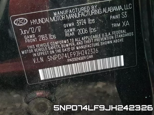 5NPD74LF9JH242326 фото 2