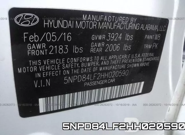 5NPD84LF2HH020590 фото 10