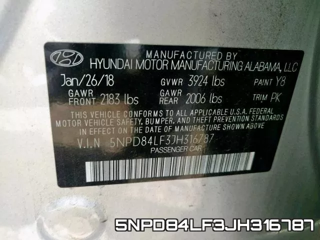 5NPD84LF3JH316787 фото 2