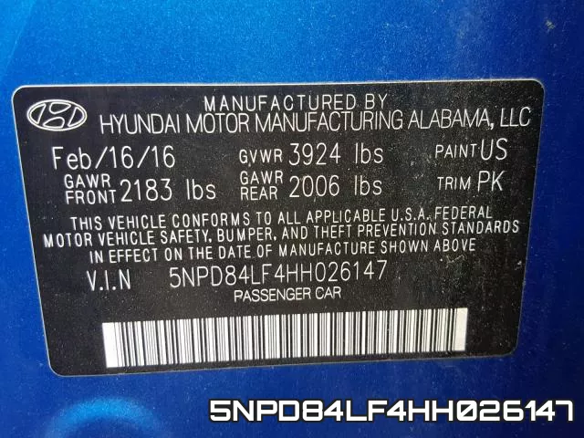 5NPD84LF4HH026147 фото 2