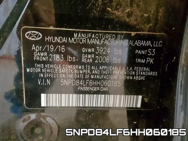 5NPD84LF6HH060185 фото 2