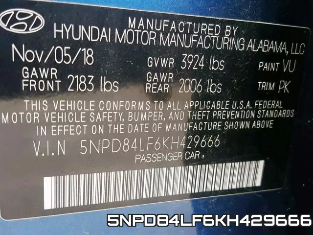 5NPD84LF6KH429666 фото 2