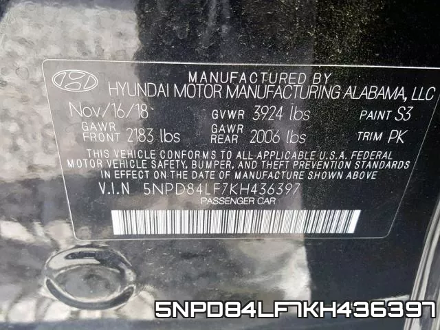 5NPD84LF7KH436397 фото 2