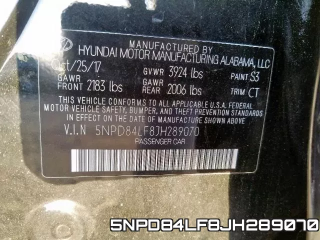 5NPD84LF8JH289070 фото 2
