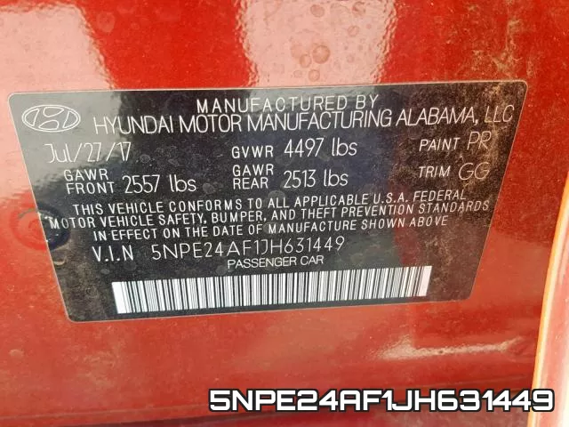 5NPE24AF1JH631449 фото 2