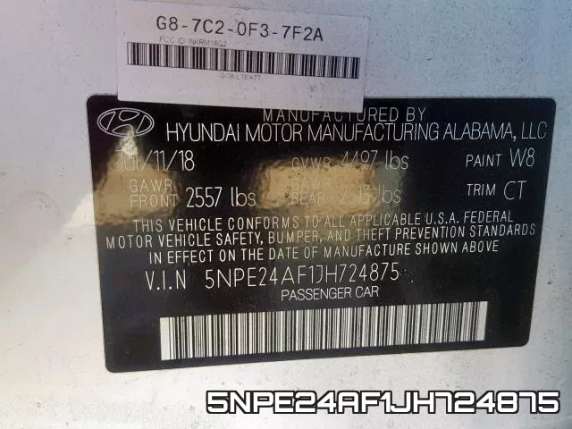 5NPE24AF1JH724875 фото 2