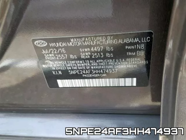 5NPE24AF3HH474937 фото 2