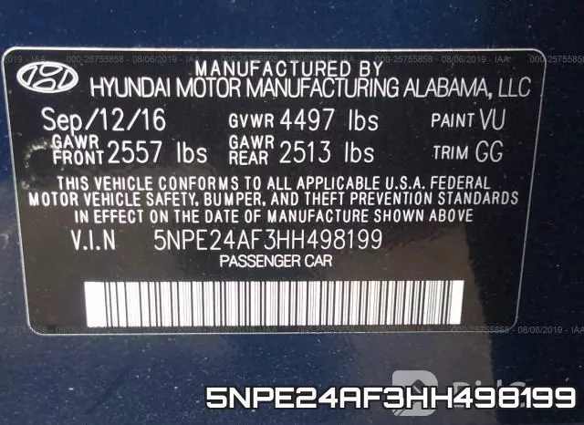5NPE24AF3HH498199 фото 10