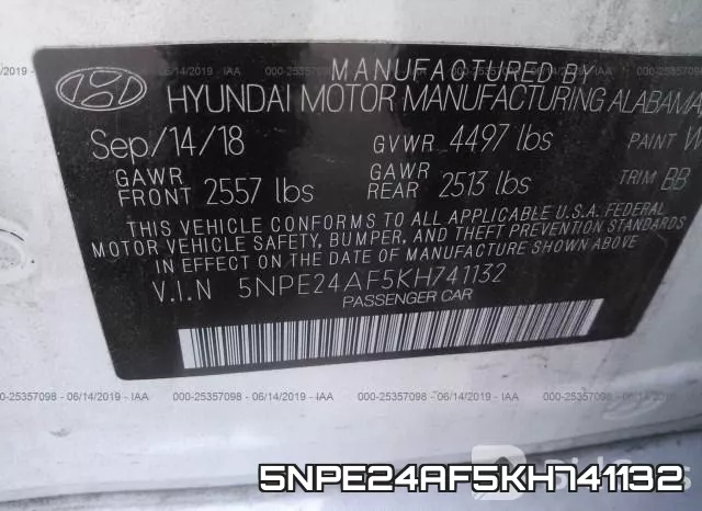 5NPE24AF5KH741132 фото 10