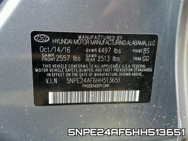 5NPE24AF6HH513651 фото 2