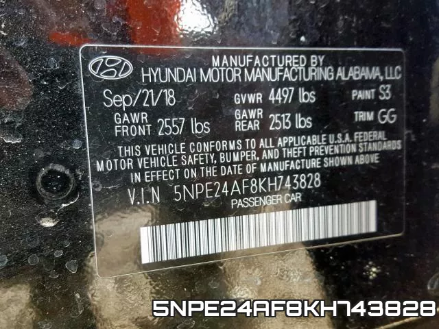 5NPE24AF8KH743828 фото 2