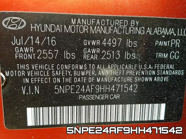 5NPE24AF9HH471542 фото 2