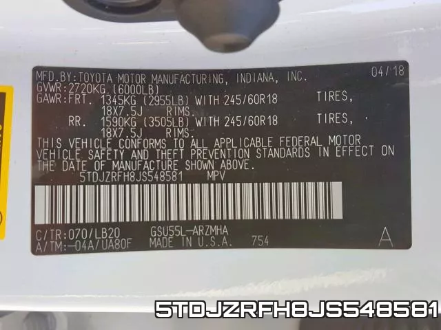 5TDJZRFH8JS548581 фото 2