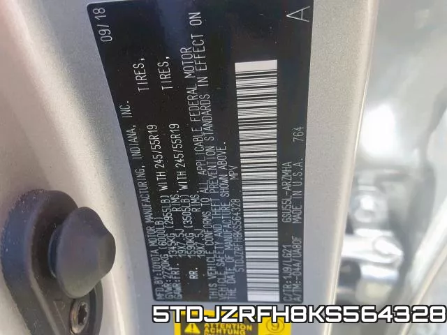 5TDJZRFH8KS564328 фото 2