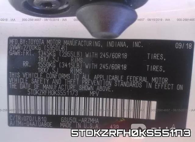 5TDKZRFH0KS551173 фото 10
