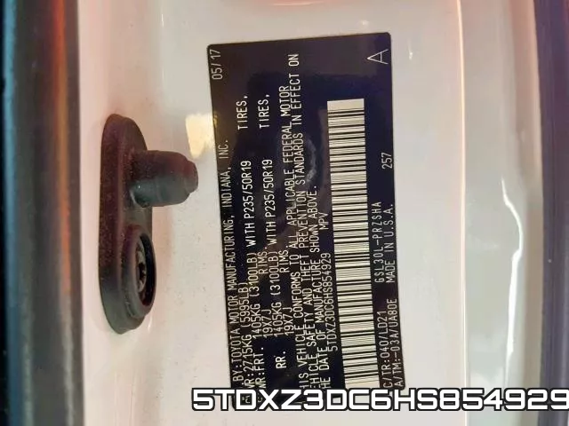 5TDXZ3DC6HS854929 фото 2