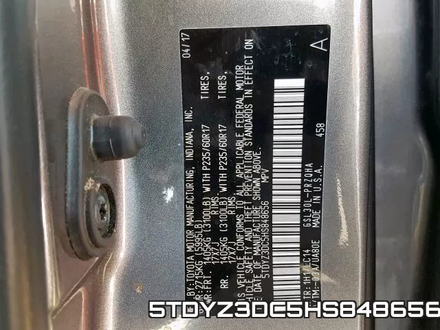 5TDYZ3DC5HS848656 фото 2