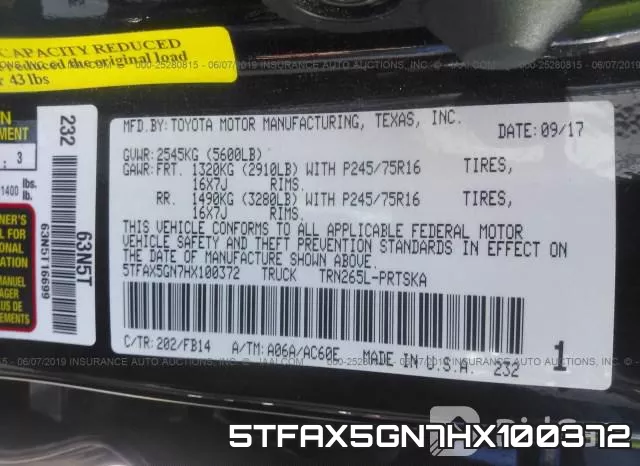5TFAX5GN7HX100372 фото 10