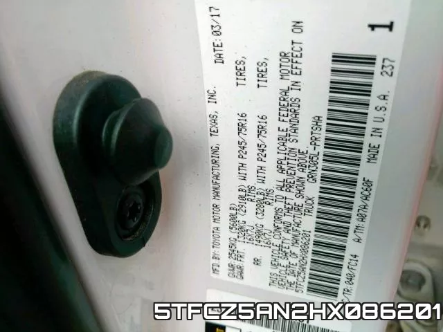 5TFCZ5AN2HX086201 фото 2