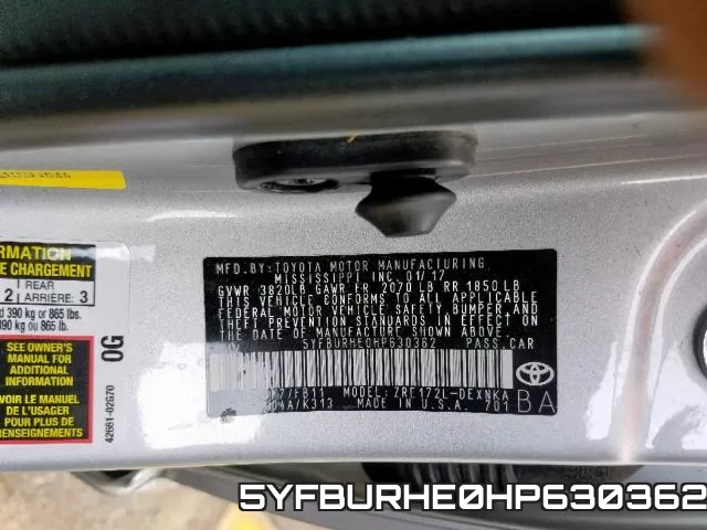 5YFBURHE0HP630362 фото 2