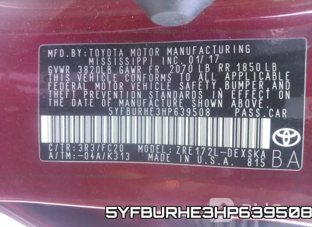 5YFBURHE3HP639508 фото 10